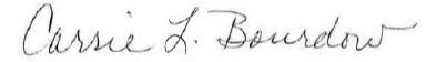 Carrie L. Bourdow signature
