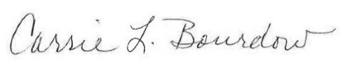 Carrie L Bourdow Signature